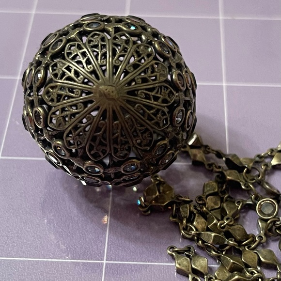 Sorrelli Round Pendant - Long Necklace - Toasted Almond - - Picture 3 of 8